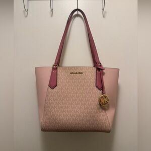 MICHAEL KORS KIMBERLY SM BONDED TOTE TULIP MULTI